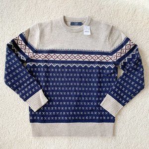 JCREW Fair Isle Lambswool Crew Neck Sweater
